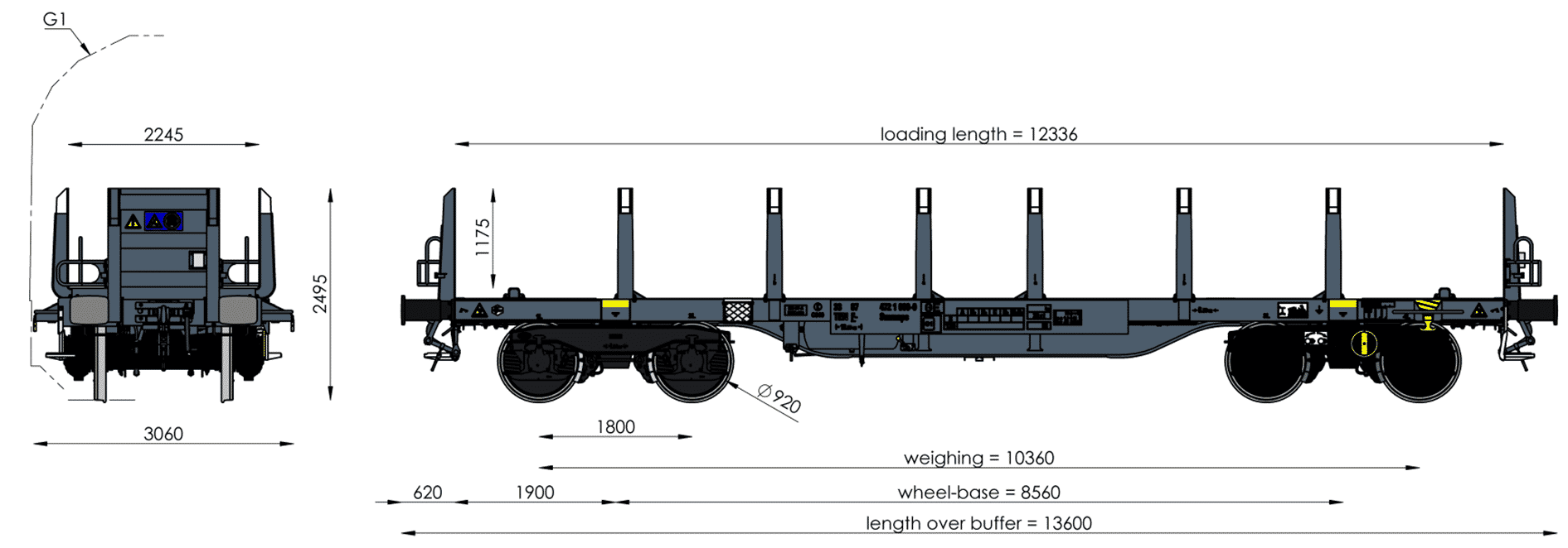 2 WAGONS PLATS A TRAVERSES PIVOTANTES 2 WAGONS PLATS A TRAVERSES
